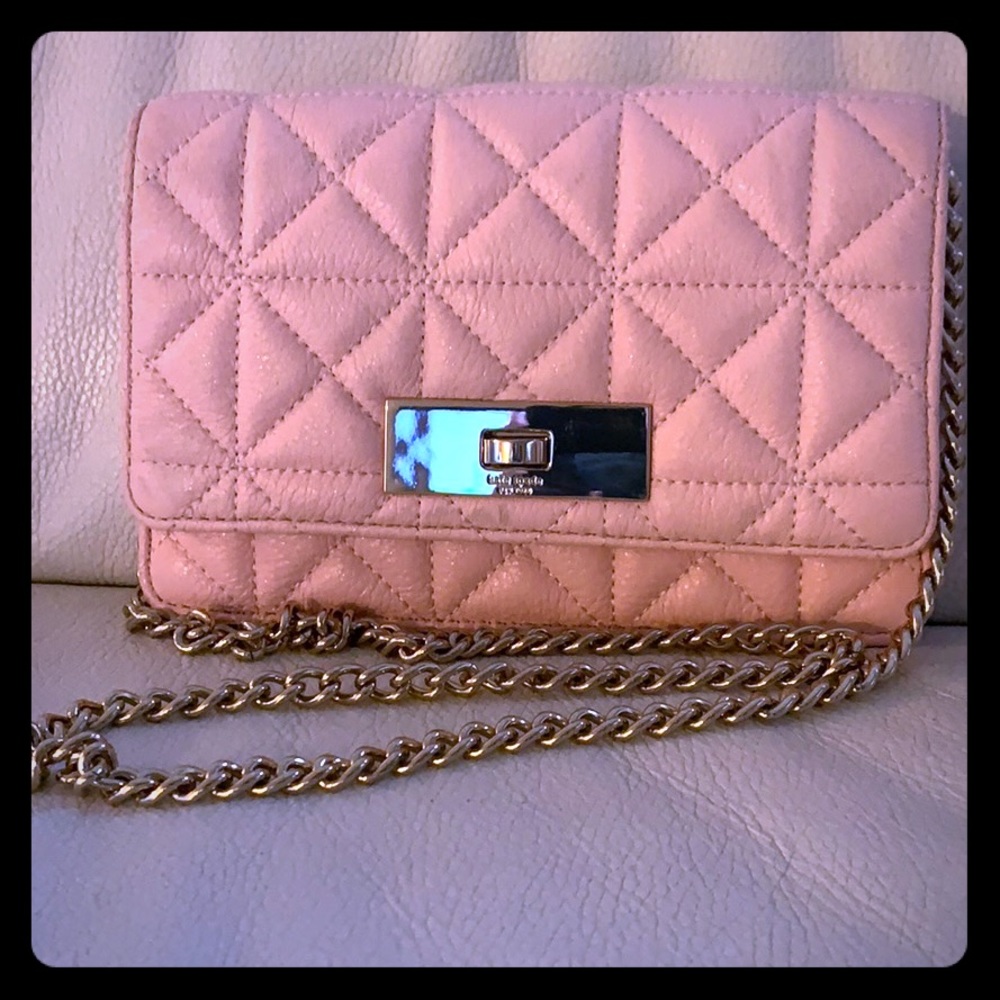 Kate Spade quilted pink crossbody preloved